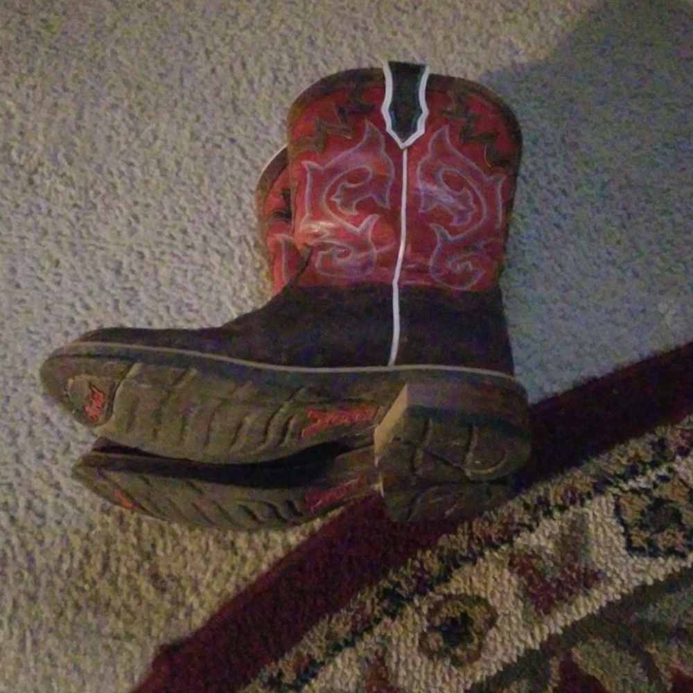 Brown and Red Ariet Boots - Picture 6 of 7